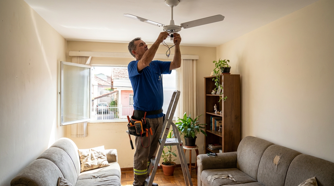 Montagem de Ventilador em Santos‑SP