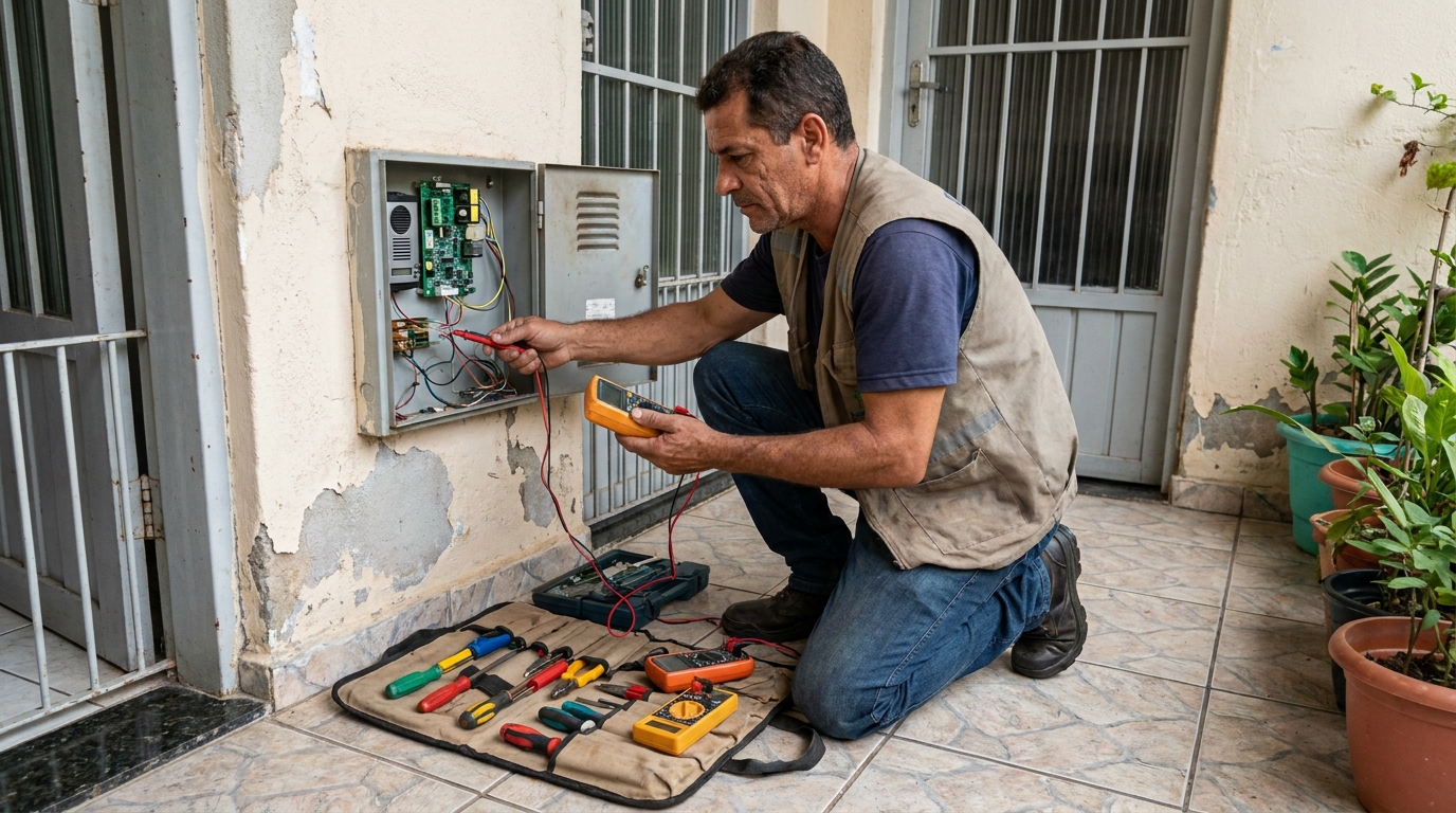 Troca de Fiação de Interfone em Santos‑SP
